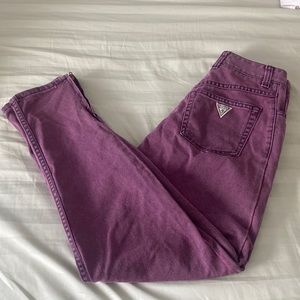 Vintage 1980s purple Guess Jeans. Size 30 tag, fits a modern size 6